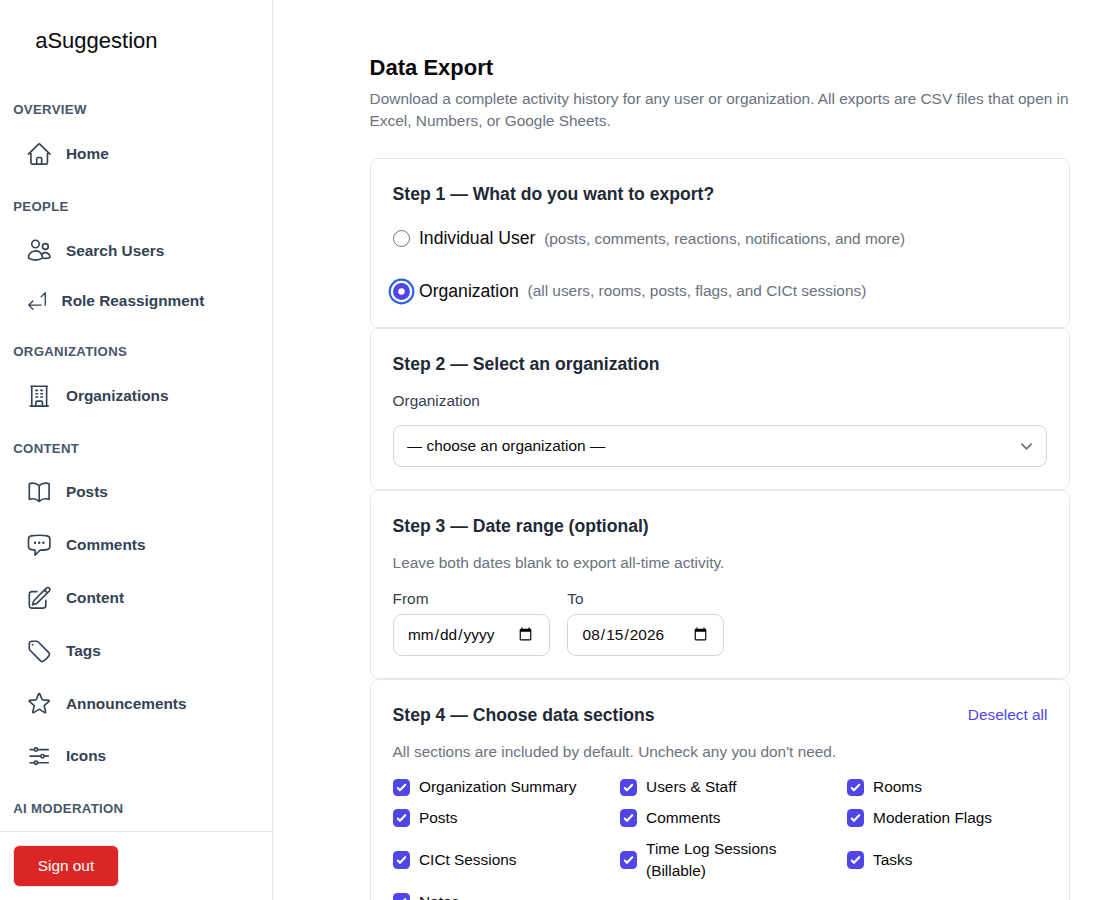Data Export
